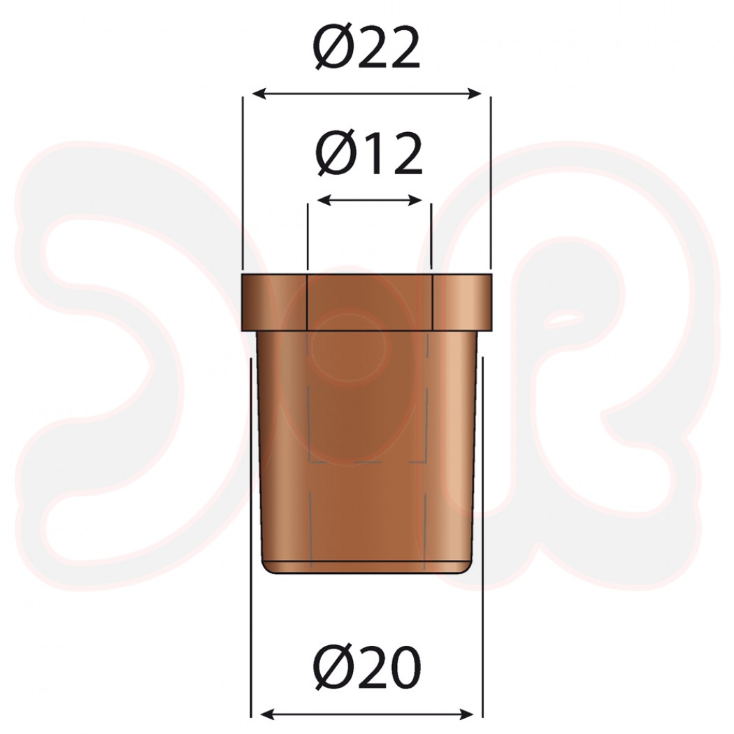 Adapter für Elektroden Ø 20 mm E-100 für GS, PFP - PFT