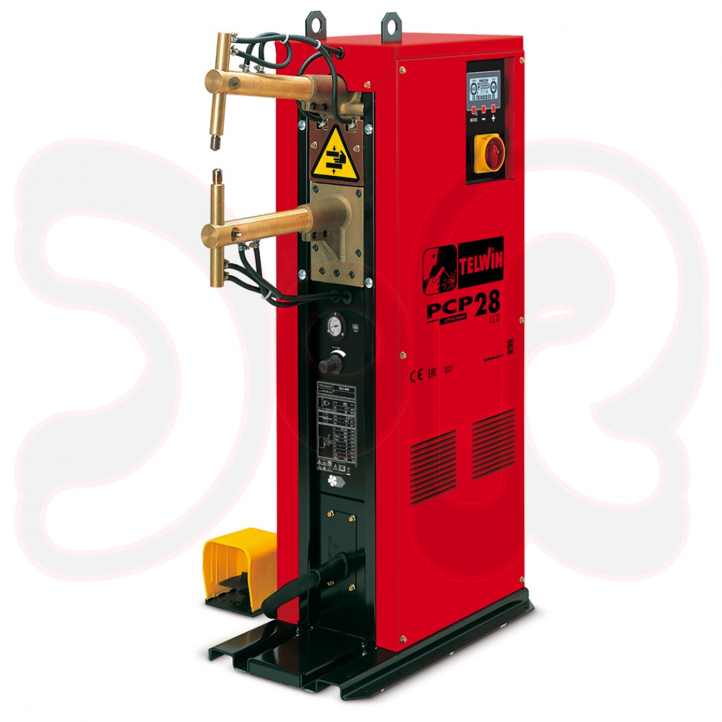 TELWIN Säulenpunktschweißanlage PCP 28 LCD, 400V, mit Fußpedal, pneumat. & verstellbarem Armabstand