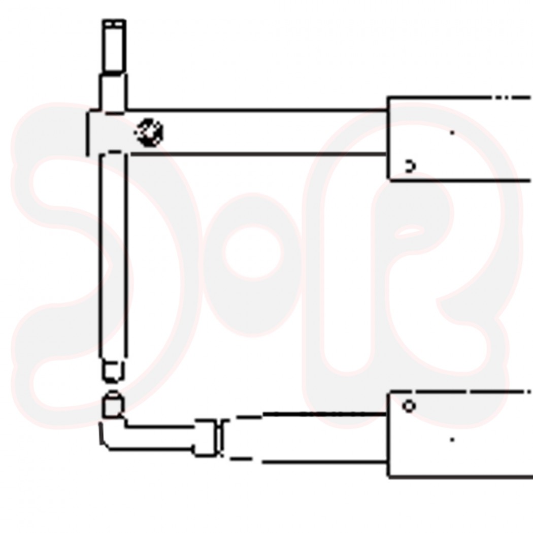 Schweißarmpaar mit wenig ausladendem unteren Arm,geneig, ID 55mm Ø40x700mm,passend für Typ BSM & BSP