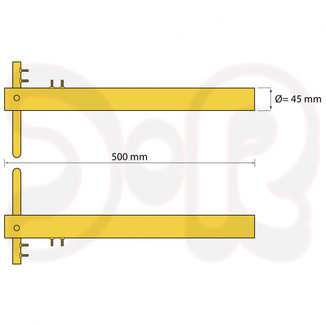 TELWIN Armpaar KIT, XP2 für PTE/PCP, Länge: 500mm, inkl. Elektroden