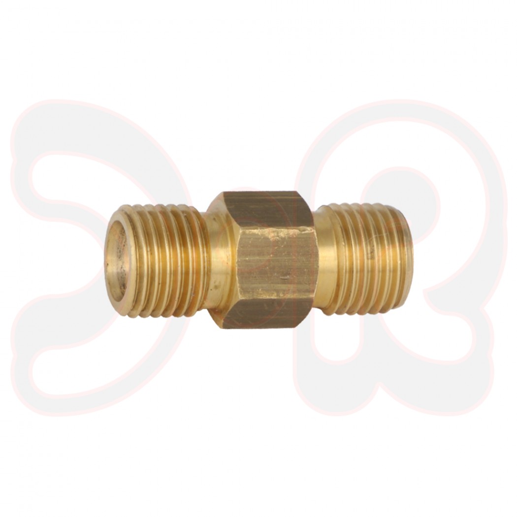 Doppelnippel mit Innenkonus 45°, DIN 8542 - G 1/4" RH auf G 1/4" RH