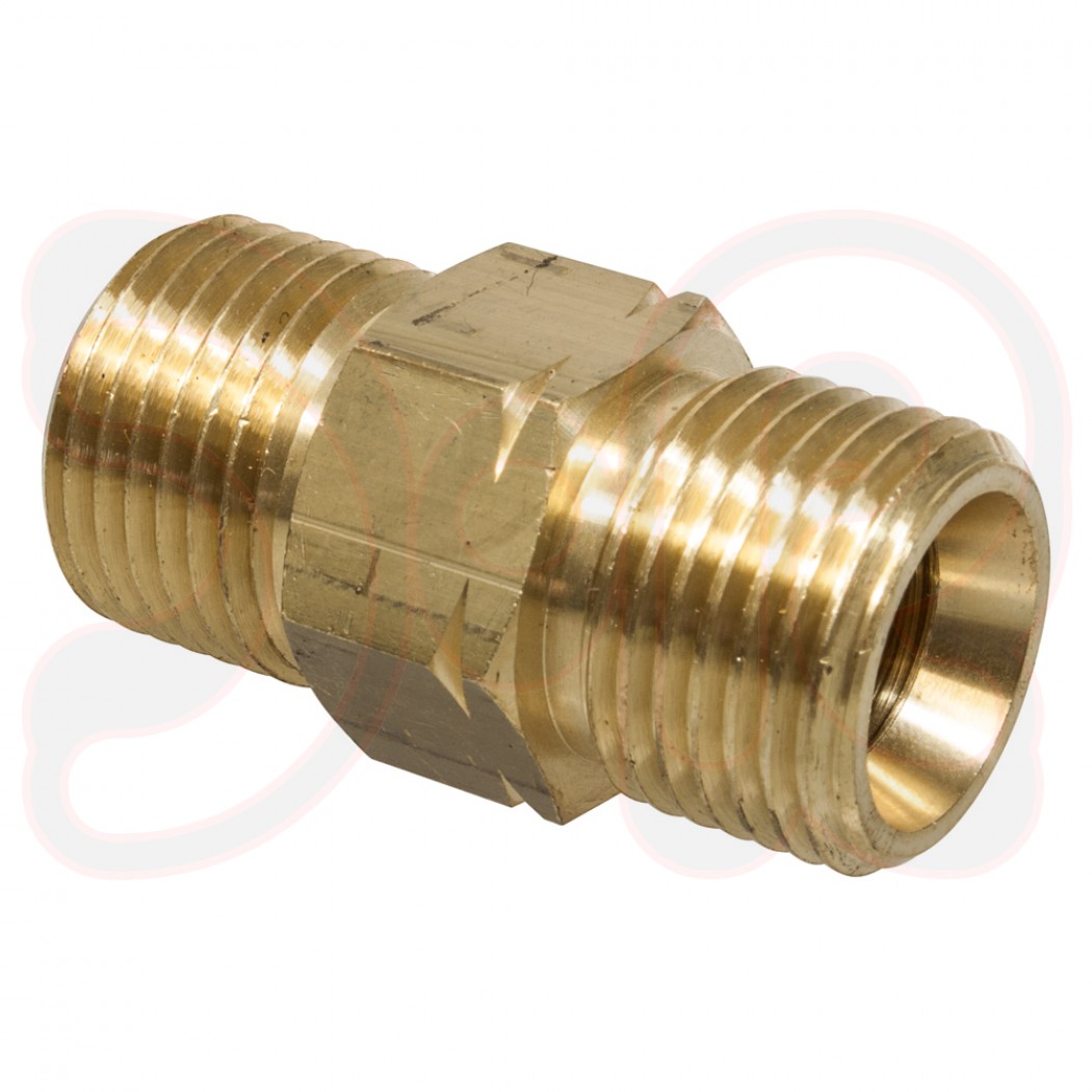 Doppelnippel mit Innenkonus 45°, DIN 8542 - G 1" RH auf G 1" LH