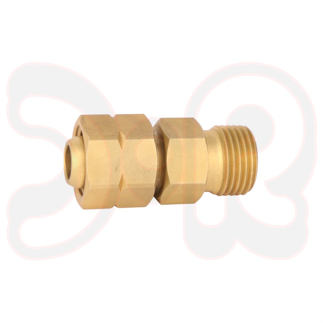 Reduzierung/Übergangsstück, konisch dichtend - G 1/2" RH AG auf G 1/2"LH Überwurfmutter