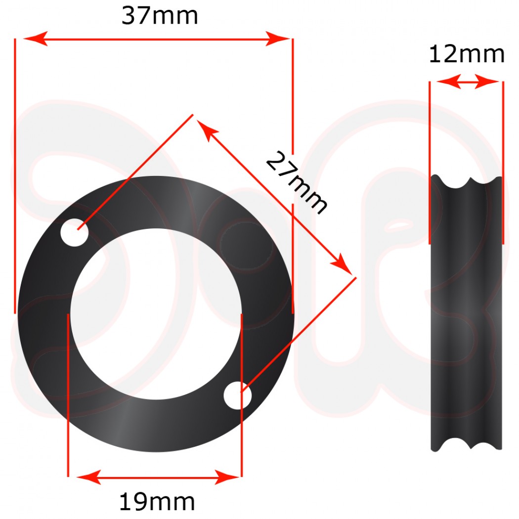 Förderrolle, Durchmesser 37mm, Druckrolle glatt für Typ 5