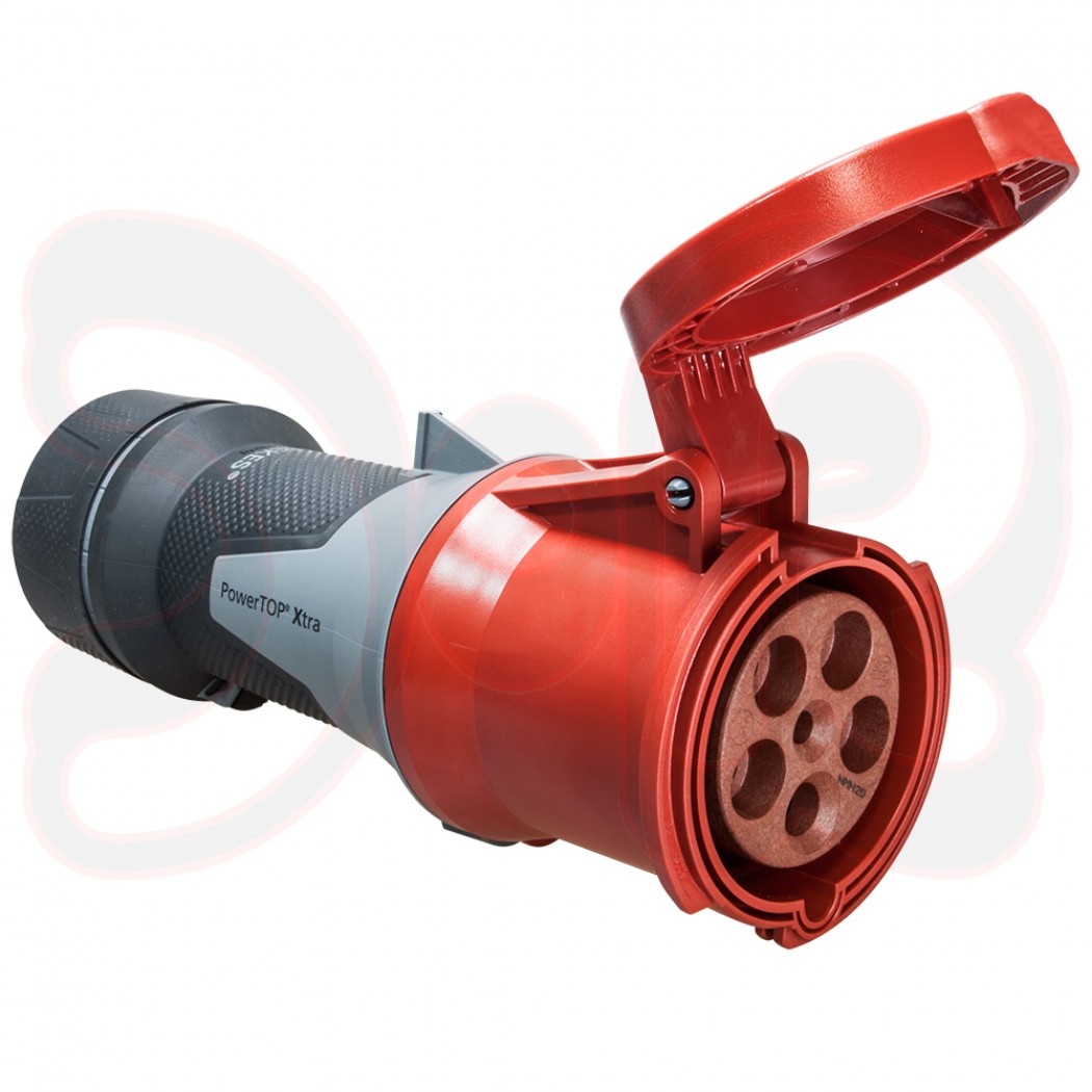 Netzanschlußkupplung 63A5P 6H 400V MENNECKE PowerTOP Xtra IP44 Typ: 14112