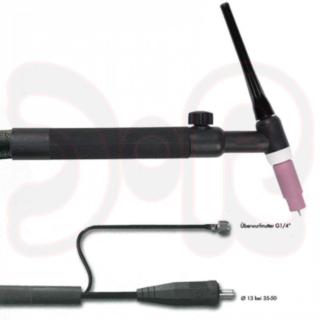 BINZEL WIG-Brenner ABITIG 26V GRIP mit Drehventil, Stecker Ø 13 mm, 8m lang