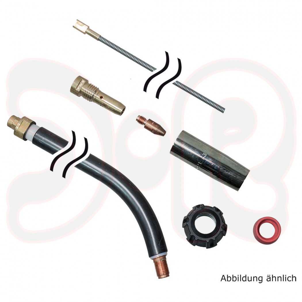 BINZEL Kombi-Brennerhals ABIMIG AT 255K T8 45 Grad 125mm lang 75mm hoch ST1,0 NW16