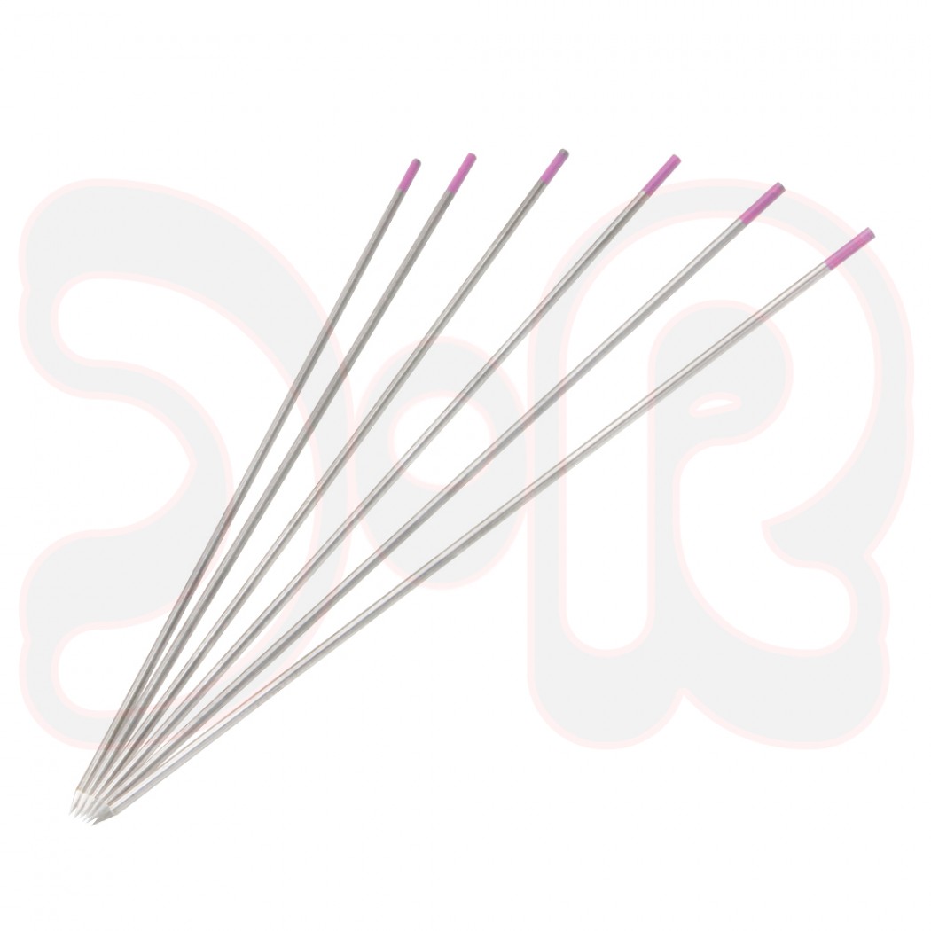 Wolframelektrode Lymox-pink Ø 2,4 x 175 mm, in Längsrichtung einseitig 28° angespitzt n.EN 26 848