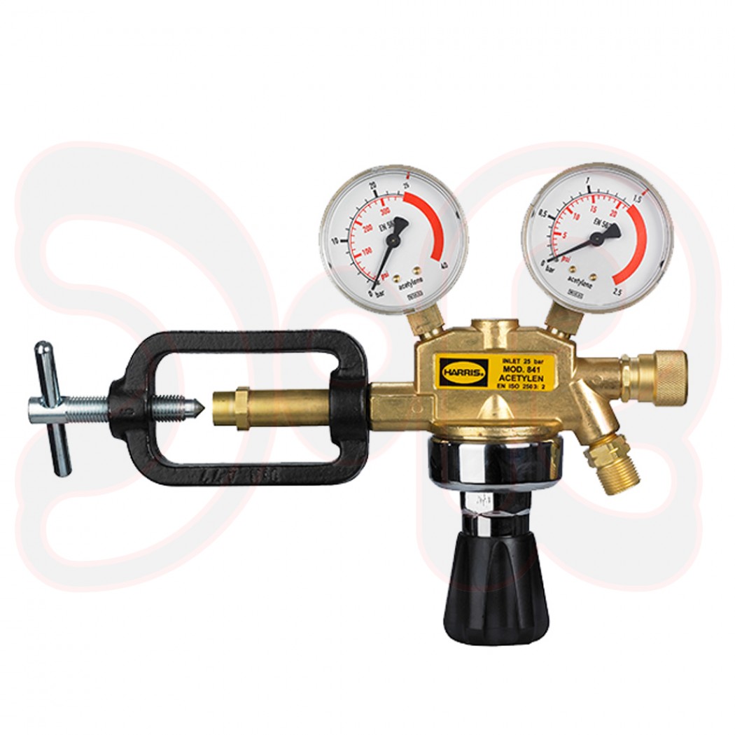 HARRIS Flaschendruckminderer Modell 841, einstufig Acetylen 25 bar / 0-1,5 bar (Standard)
