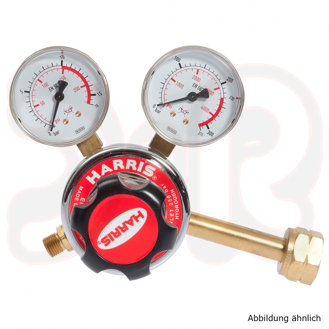 HARRIS Flaschendruckminderer Modell 896, zweistufig Wasserstoff 200 bar / 0-15 bar