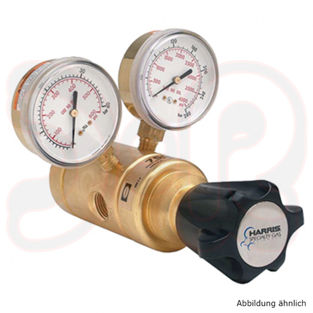 HARRIS Hochleistungs-Druckminderer Modell HP750, Ar/CO2, N, Druckluft, He, H2, O2, 380bar / 0-17bar