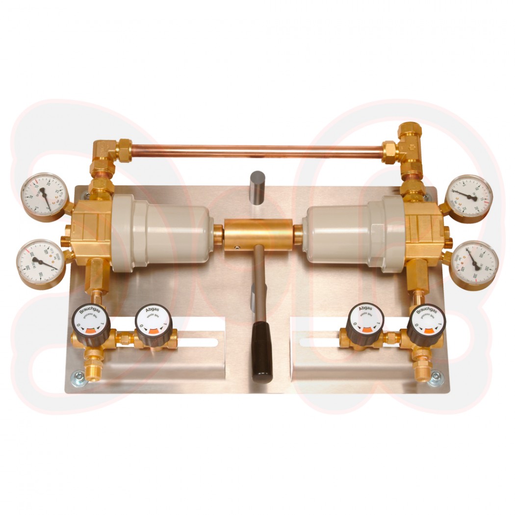 Entspannungsstation BU13-2U für 2 x 1 Flasche, 300/15 bar, G½" außen zu Verschr. 18 mm