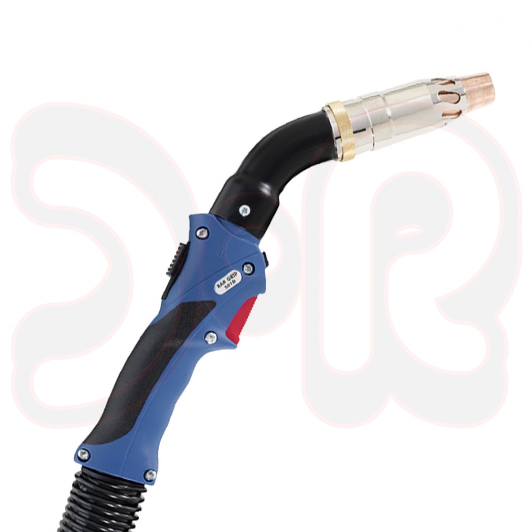 BINZEL MIG/MAG-Rauchgas-Absaugbrenner RAB GRIP 240 D Quicklock, Zuluftregler oben, 4 m, wassergek.