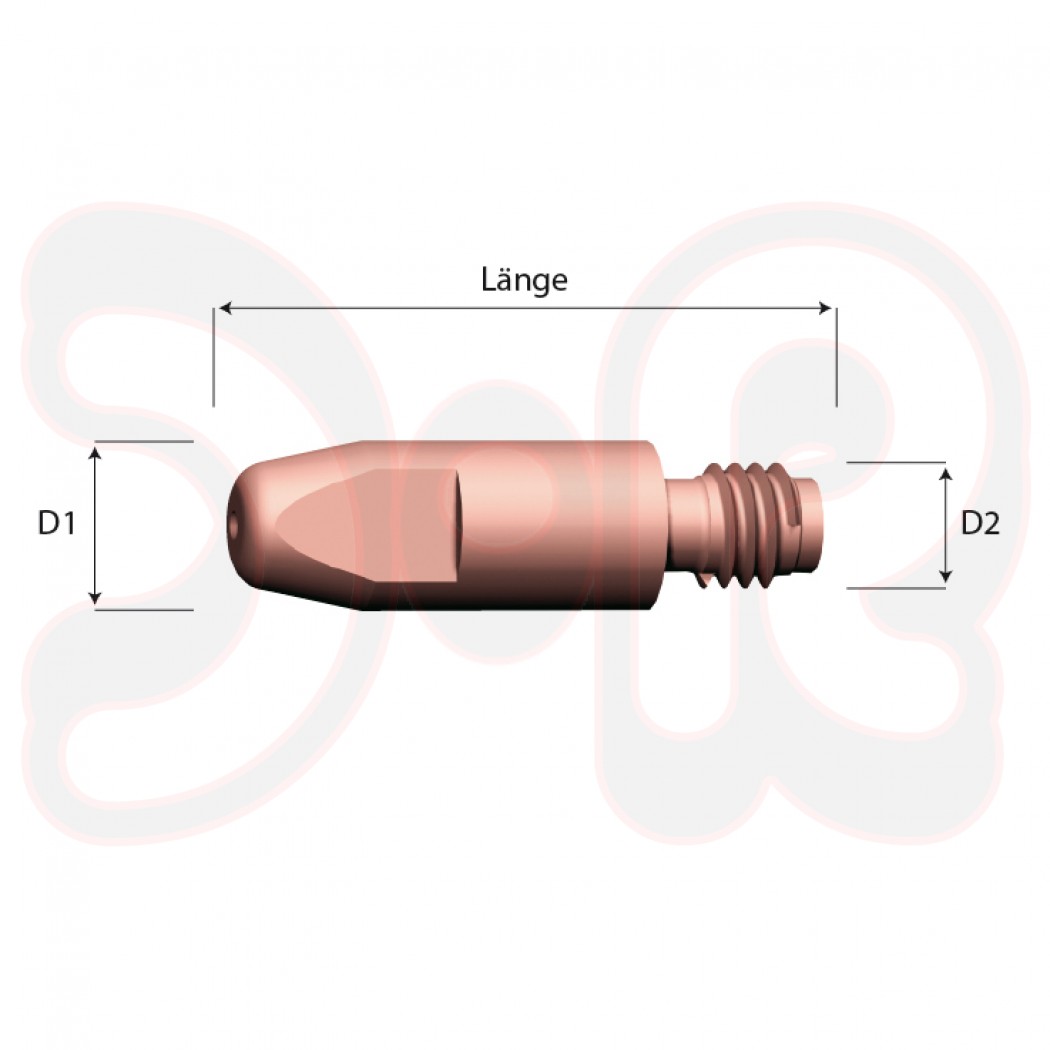 BINZEL Stromdüse M6 E-Cu; Ø 1,6 mm MB EVO 501/501D