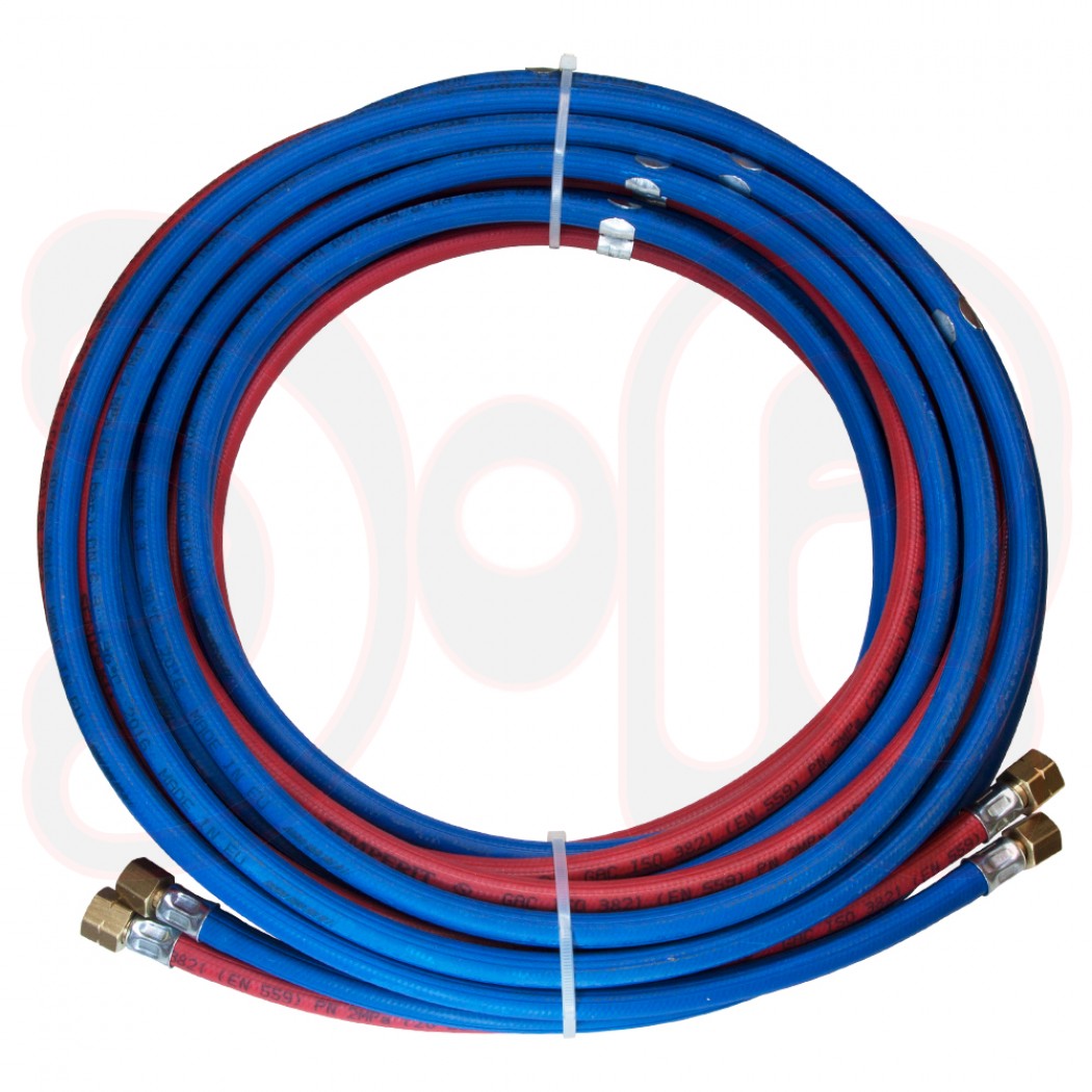 SEMPERIT Autogenschlauch Ace/O² 11/11 mont. je m 1 Klemme 50m