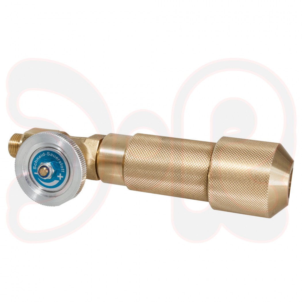 Halter für Sauerstoffkernlanze für 3/8" Rohre mit Absperrventil 1/2", PN 40