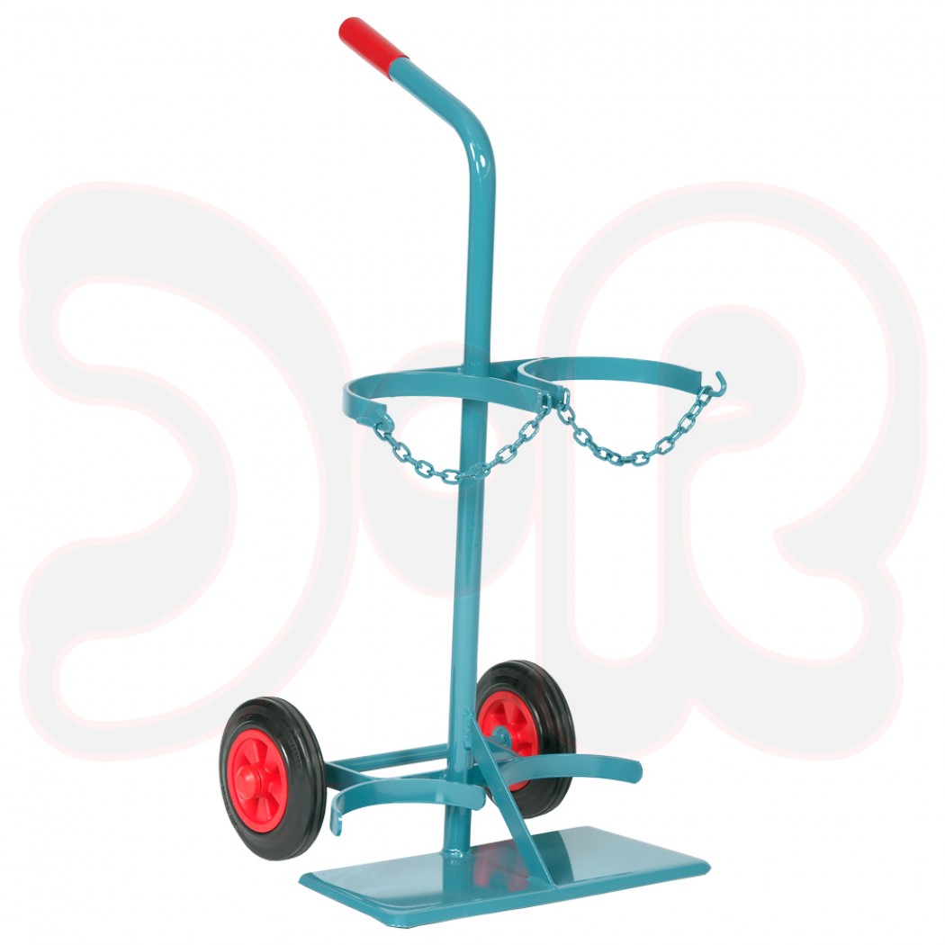 SCAPP Flaschenwagen für 2 x 20 Gasflaschen, ohne Werkzeugkasten, mit Vollgummi-Reifen