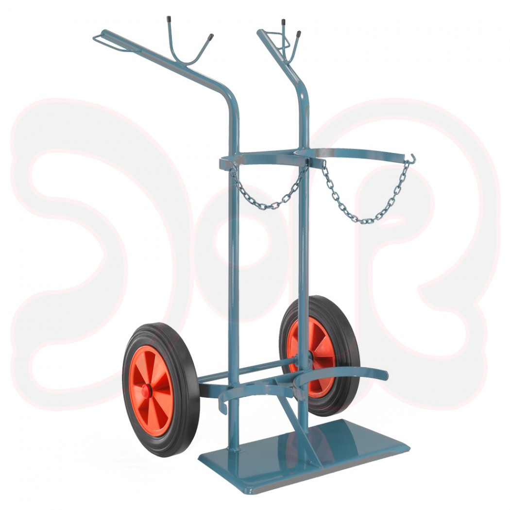 SCAPP Flaschenwagen für 1 x 50 l und 1 x 33 kg Propan mit Vollgummireifen