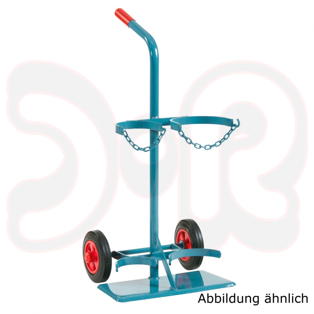 SCAPP Flaschenwagen f. 1 x 20 l u. 1 x 11 kg Gasflaschen, Standplatte, Luftbereifung