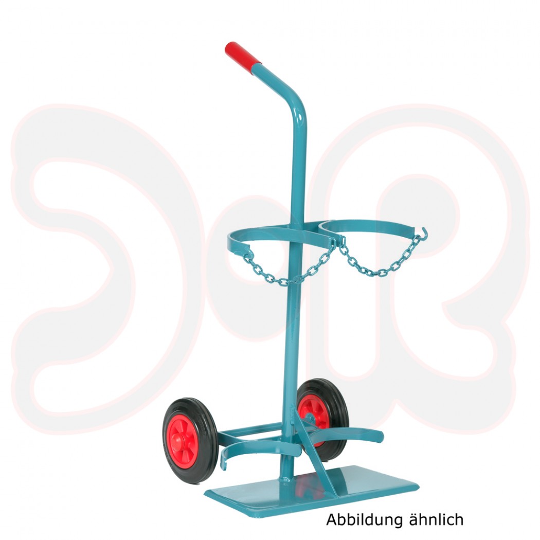 SCAPP Flaschenwagen f. 2 x 11 kg Propanflaschen, Standplatte, Luftbereifung