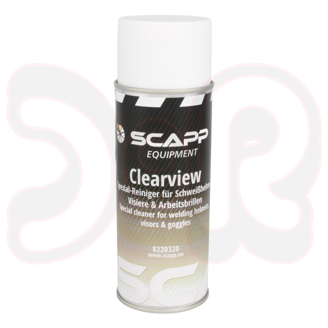 SCAPP Equipment Spezial-Reiniger Clearview für Schweißhelme, kraftvoller Schaum in 400 ml Spraydose