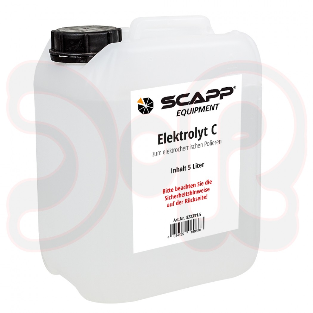 SCAPP Elektrolyt C zum elektrochemischen Polieren, für BYMAT-Geräte, Inhalt 5 Liter