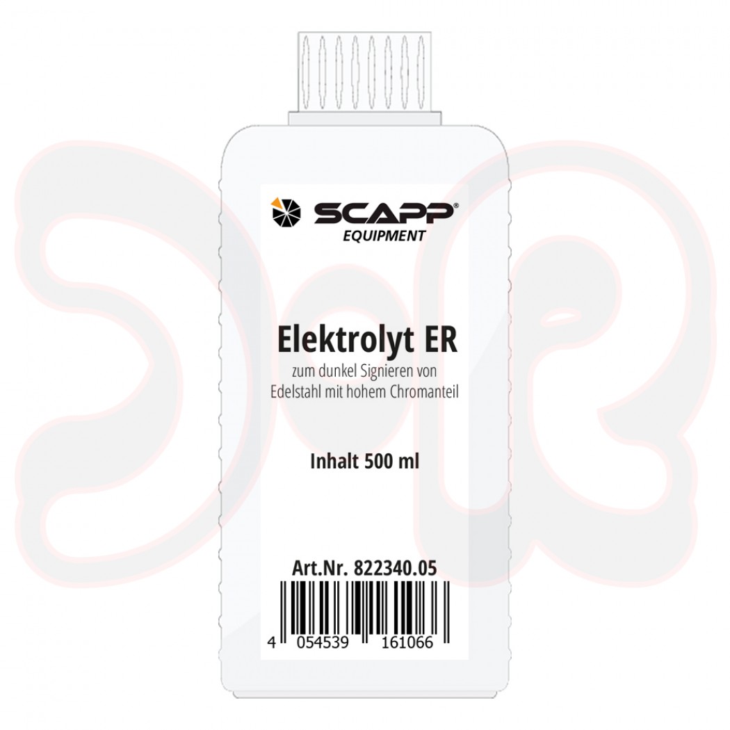 SCAPP Elektrolyt ER zum dunkel Signieren v. Edelstahl mit hohem Chromanteil, f. BYMAT, Inhalt 500 ml