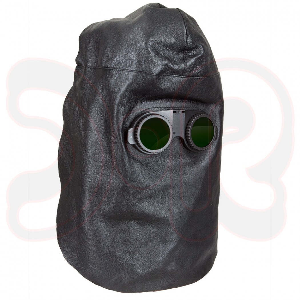 SCAPP WIG-Lederhaube mit austauschbarer Klappbrille Glasgröße Ø 50mm, ohne Nasenaussparung,
