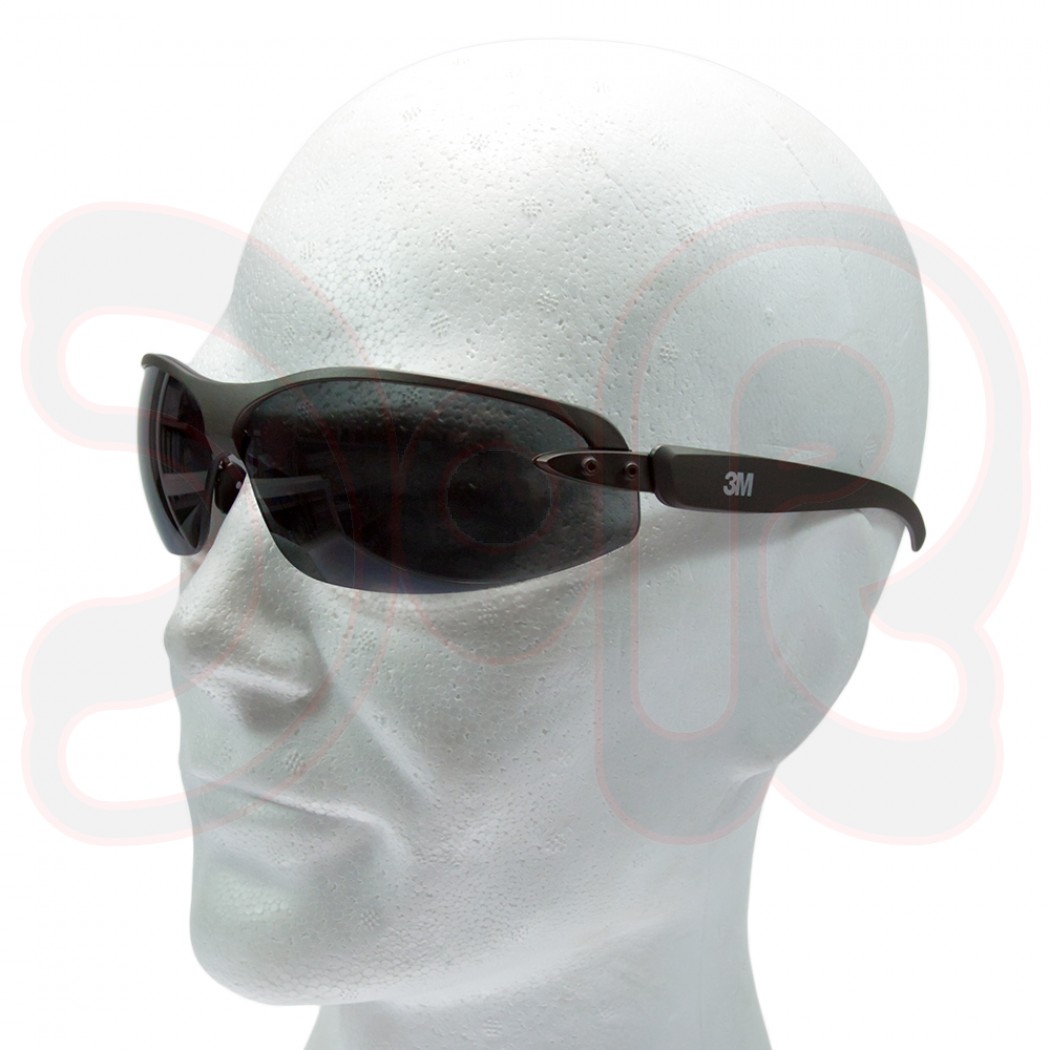 3M 1200E1 Schutzbrille AS/AF/UV, PC, grau getönt, inkl. Mikrofaserbeutel