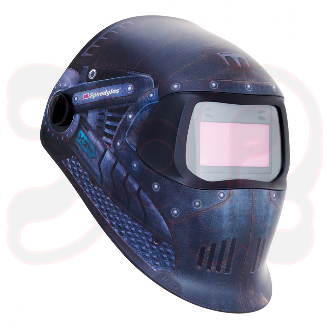 SPEEDGLAS 100 Graphic Schweißmaske "Trojan Warrior" mit Schweißfilter 100V, DIN 8-12