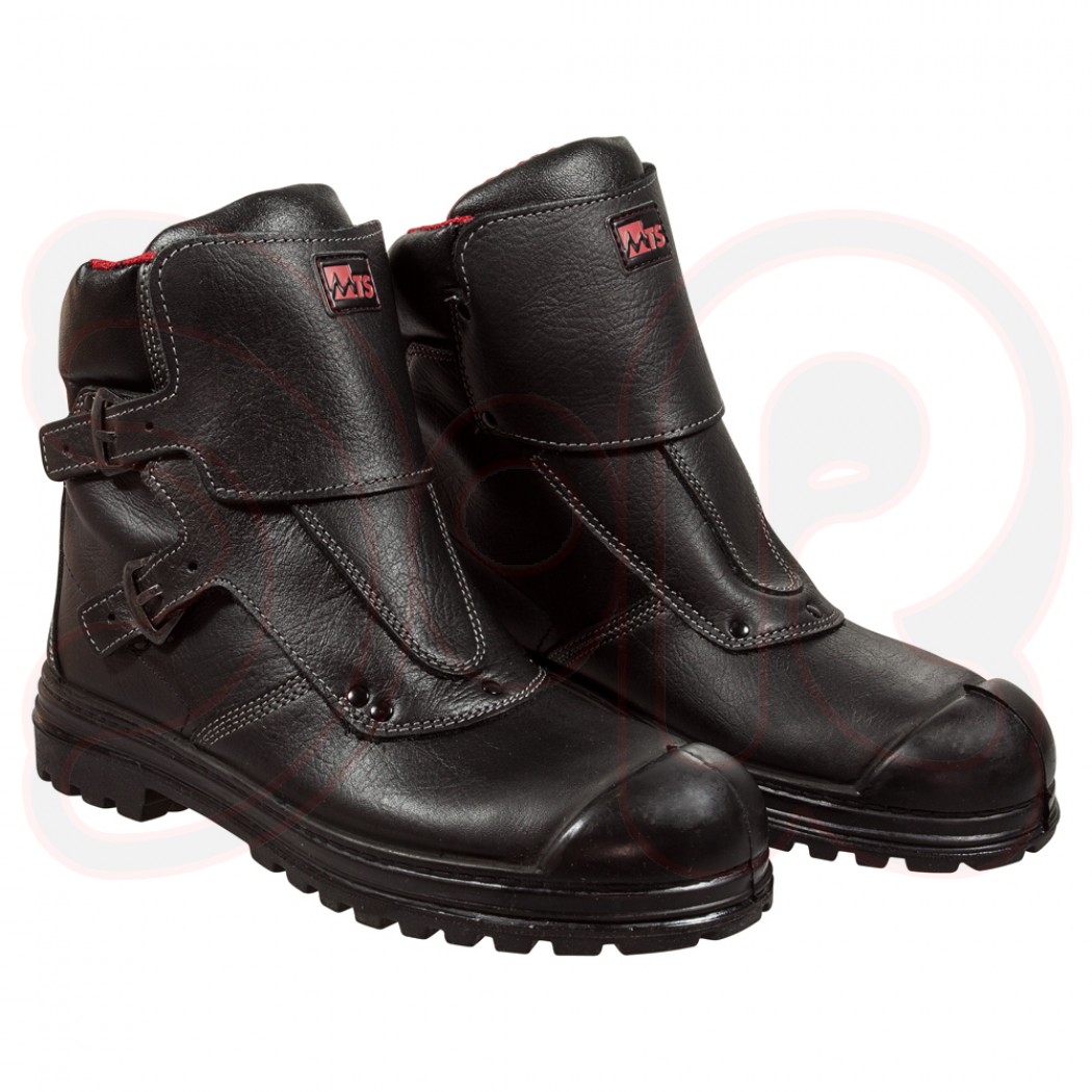 Schweißerstiefel S3, Gr. 41, schwarz, 2 Schnallen mit Klappmechanismus nach EN ISO 20345