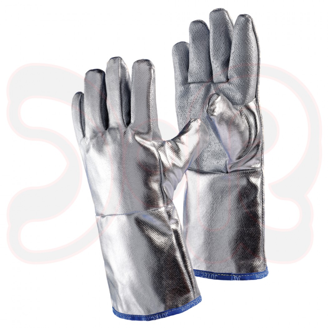 5-Finger-Handschuh, Länge 380 mm, Hitzeschutz bis 350°C/1000°C, Außenhand/Stulpe Preox-Aramidgewebe