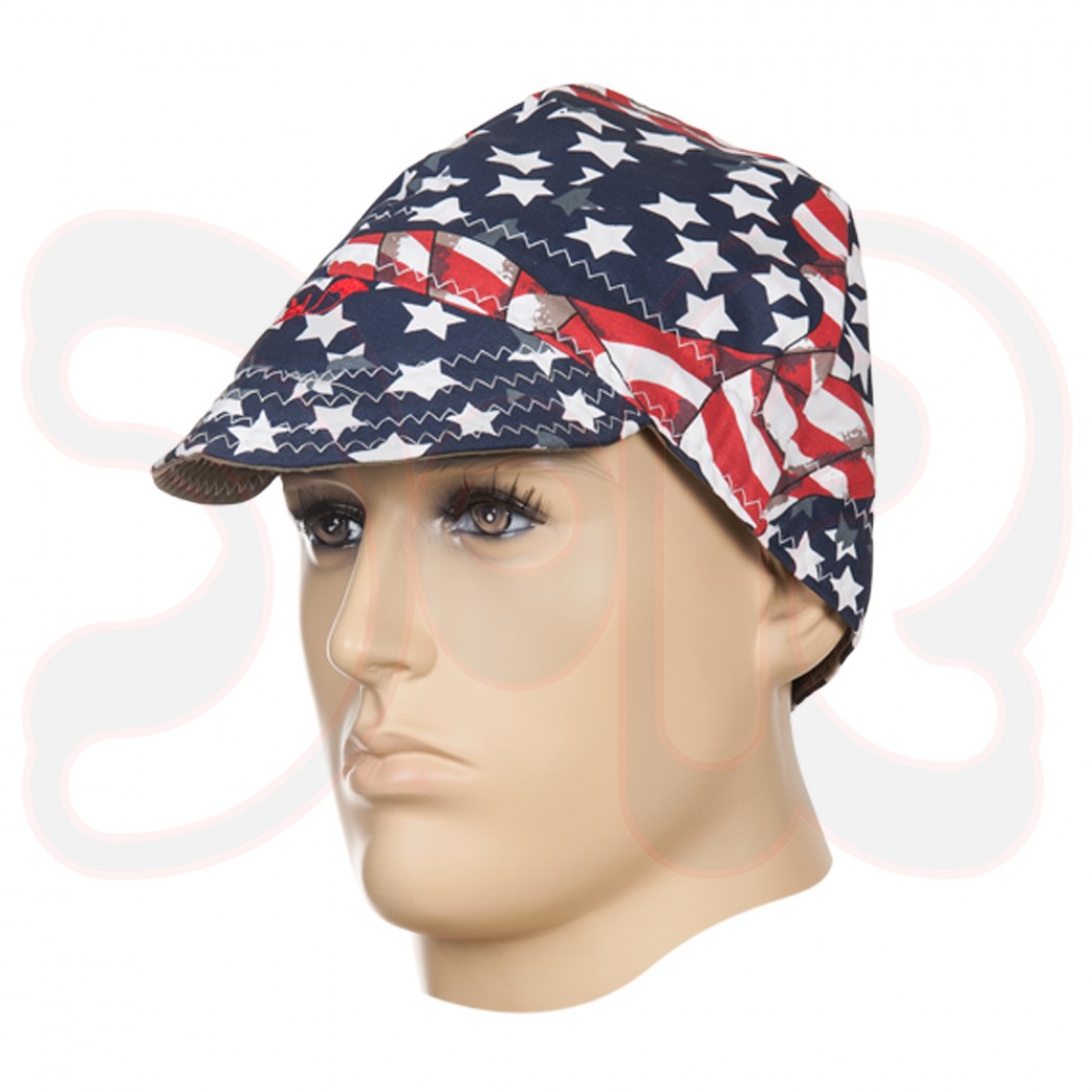 WELDAS Fire Fox Mütze ''USA-Flagge'', Baumwolle, Größe 7 5/8, Umfang 61 cm