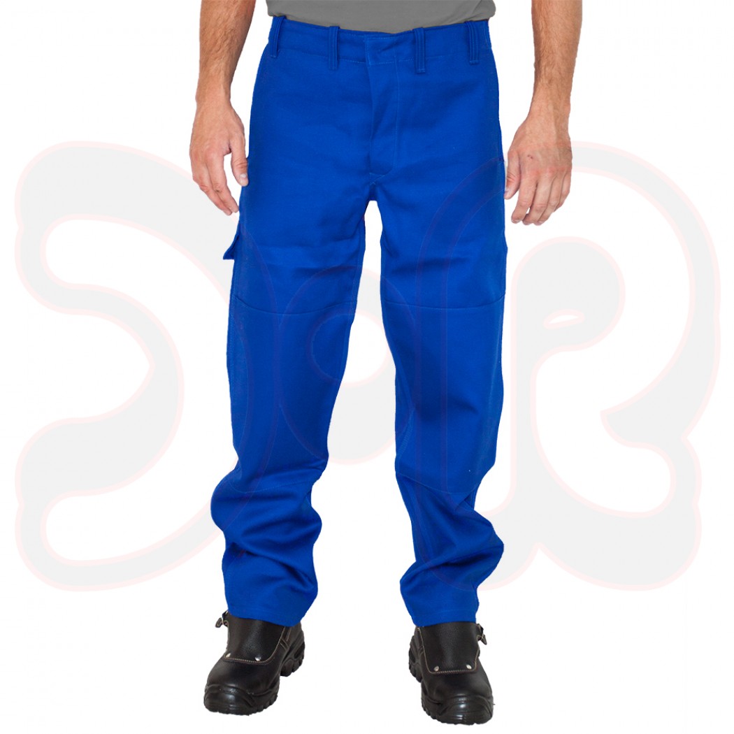 Schweißerhose blau 400 g/m² Proban Qualität nach EN 470-1, Gr. 62