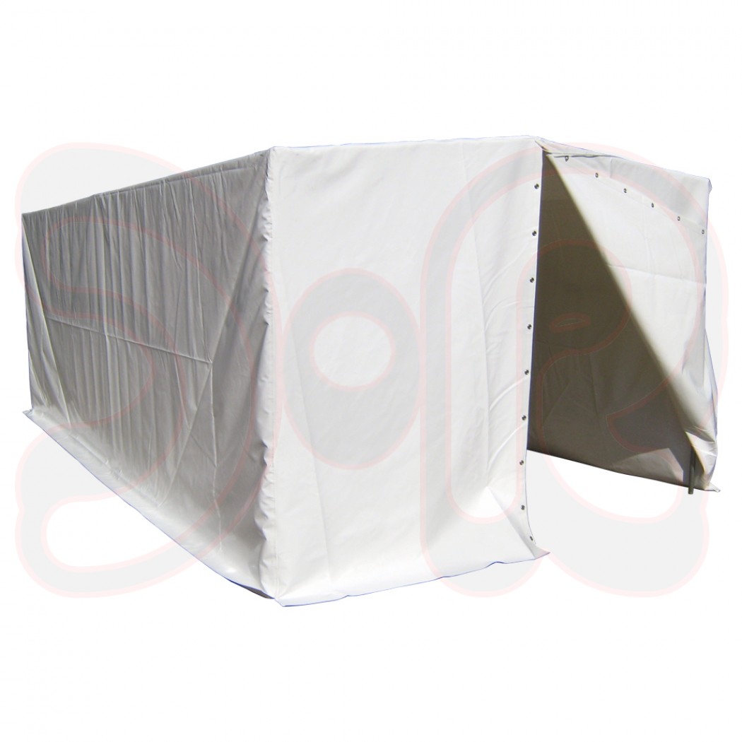 SCAPP Schweißzelt Heavy Duty 400 cm x 400 cm, Höhe 220 cm, mattweißes PVC, schwer entflammbar