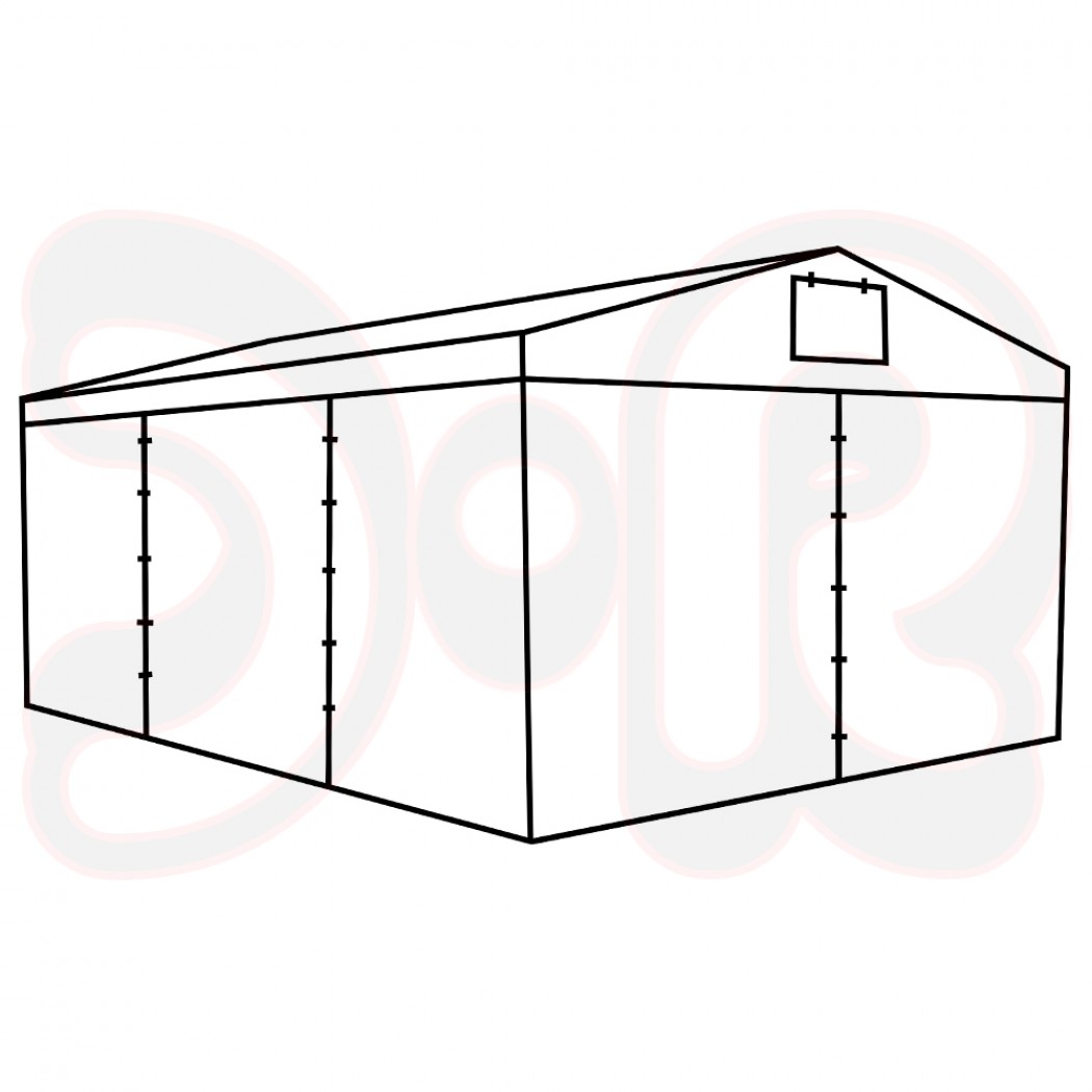 SCAPP Schweißzelt WELDER Il, 600 cm x 500 cm, Höhe 292 cm, mit Fenster und geteilten Seitenwänden