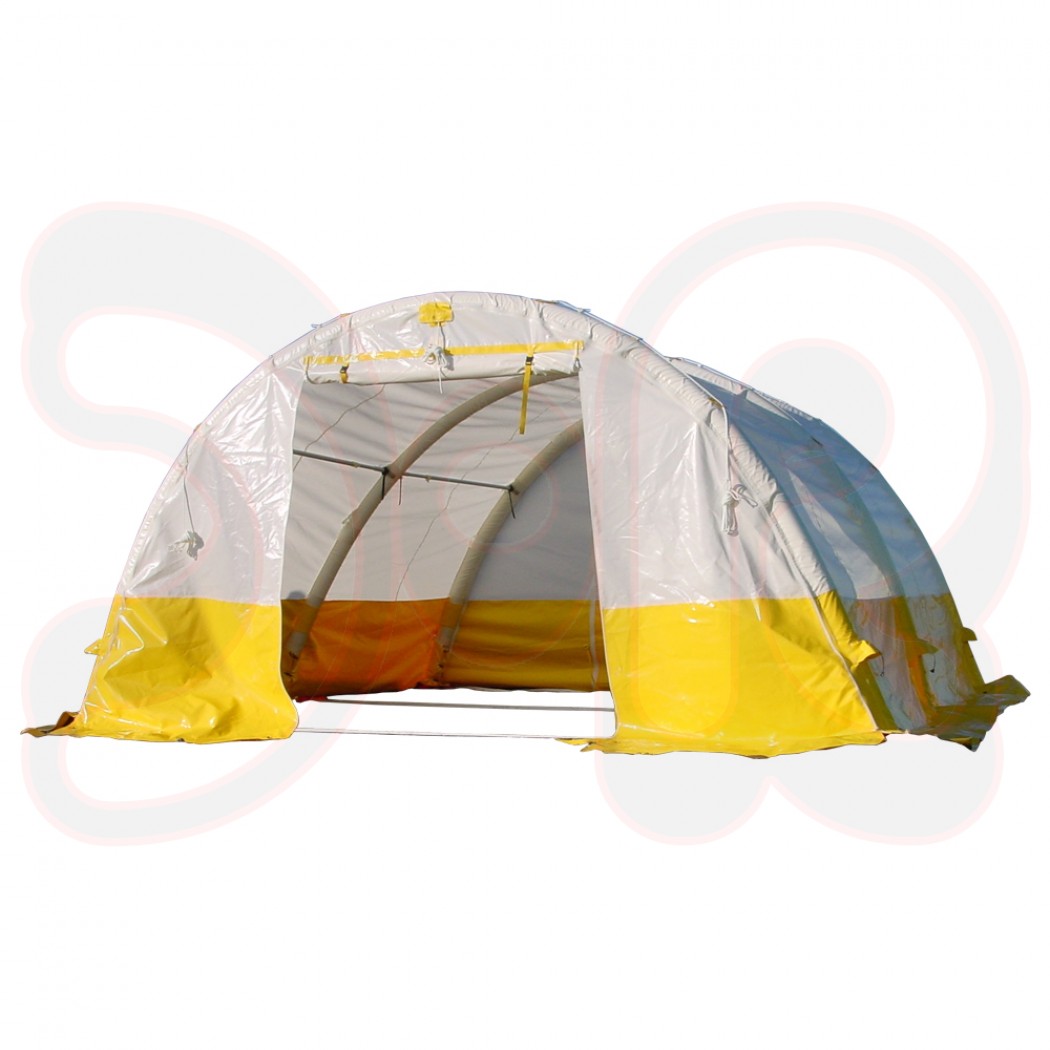 aufblasbares Schweißzelt Bogenzelt 400 cm x 550 cm, Höhe 275 cm, aus doppelseitig beschichtetem PVC