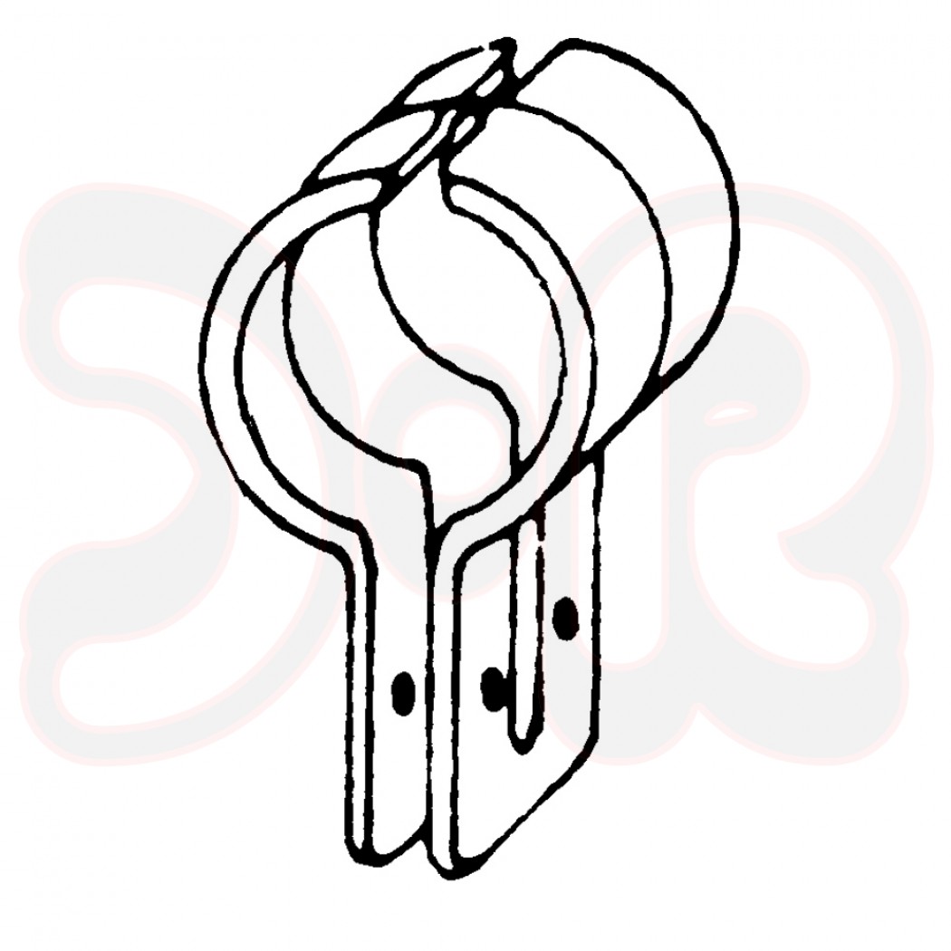 Schwingschelle, verzinkt für 1" Rohr, incl. Schrauben und Muttern, für Lamellen 5mm