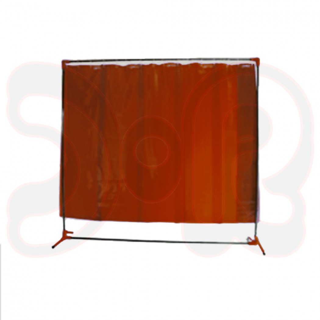 Lamellen-Schutzwand B=2000 x H=1870 mm, 4 Lamellen mit Hohlsaum oben, rotbraun