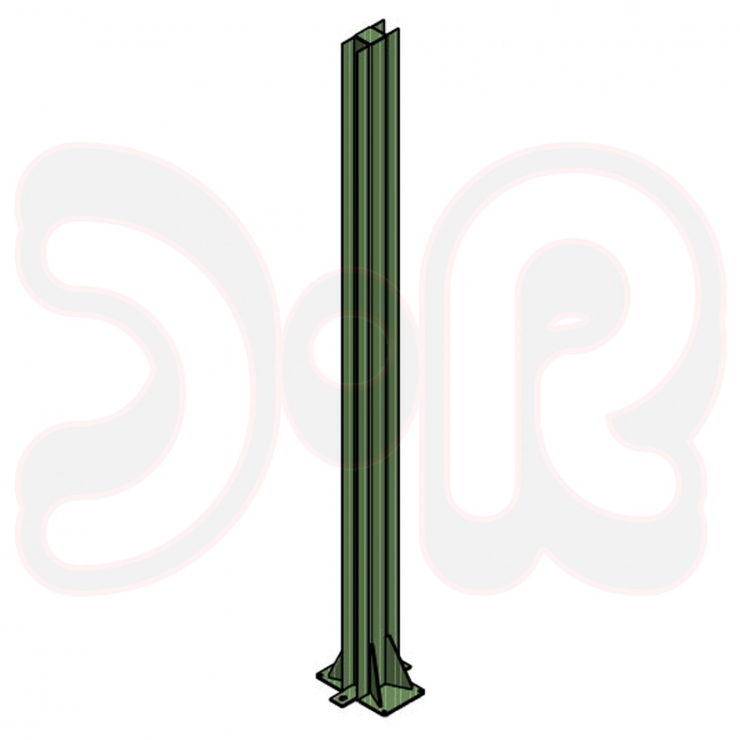 KEMPER Stütze 2-fach 180° mit Vierkantrohr, ohne Bodenfreiheit, Höhe 2020 mm