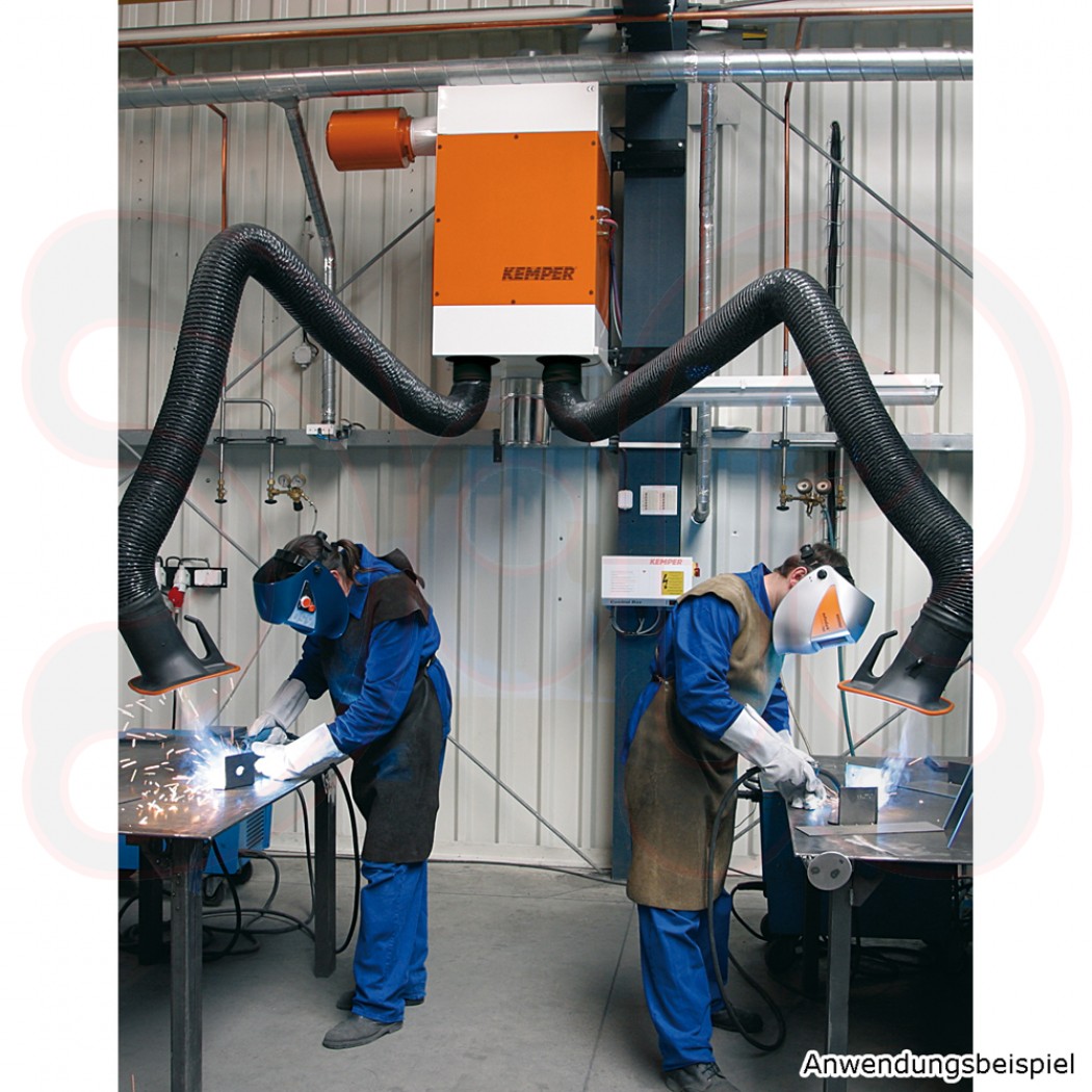 KEMPER Patronenfilter stationär mit 2 Absaugarmen 6,0 m, Rohrausführung