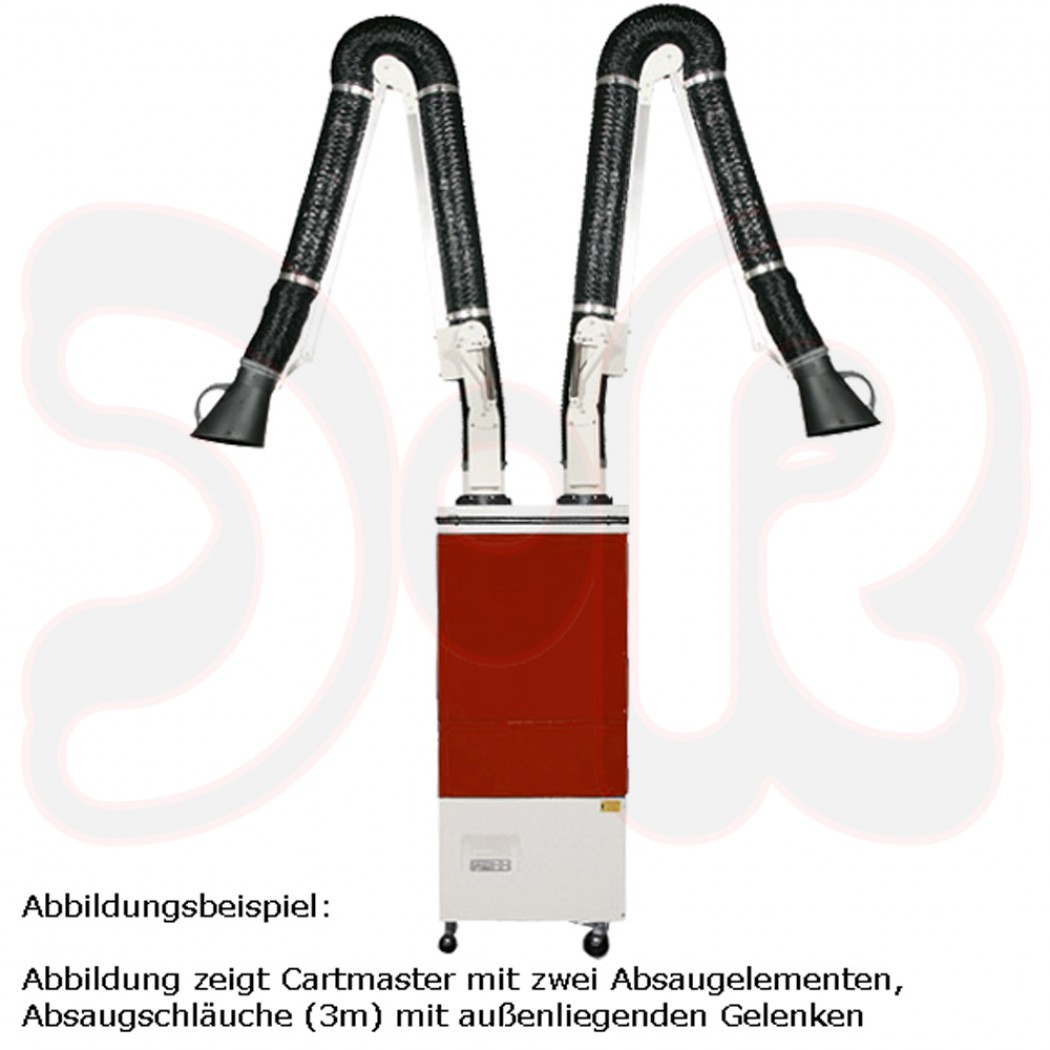 TEKA CARTMASTER Mobile Patronenfilteranlage mit 2 Absaugelementen 2 x Arm 4 m SAG