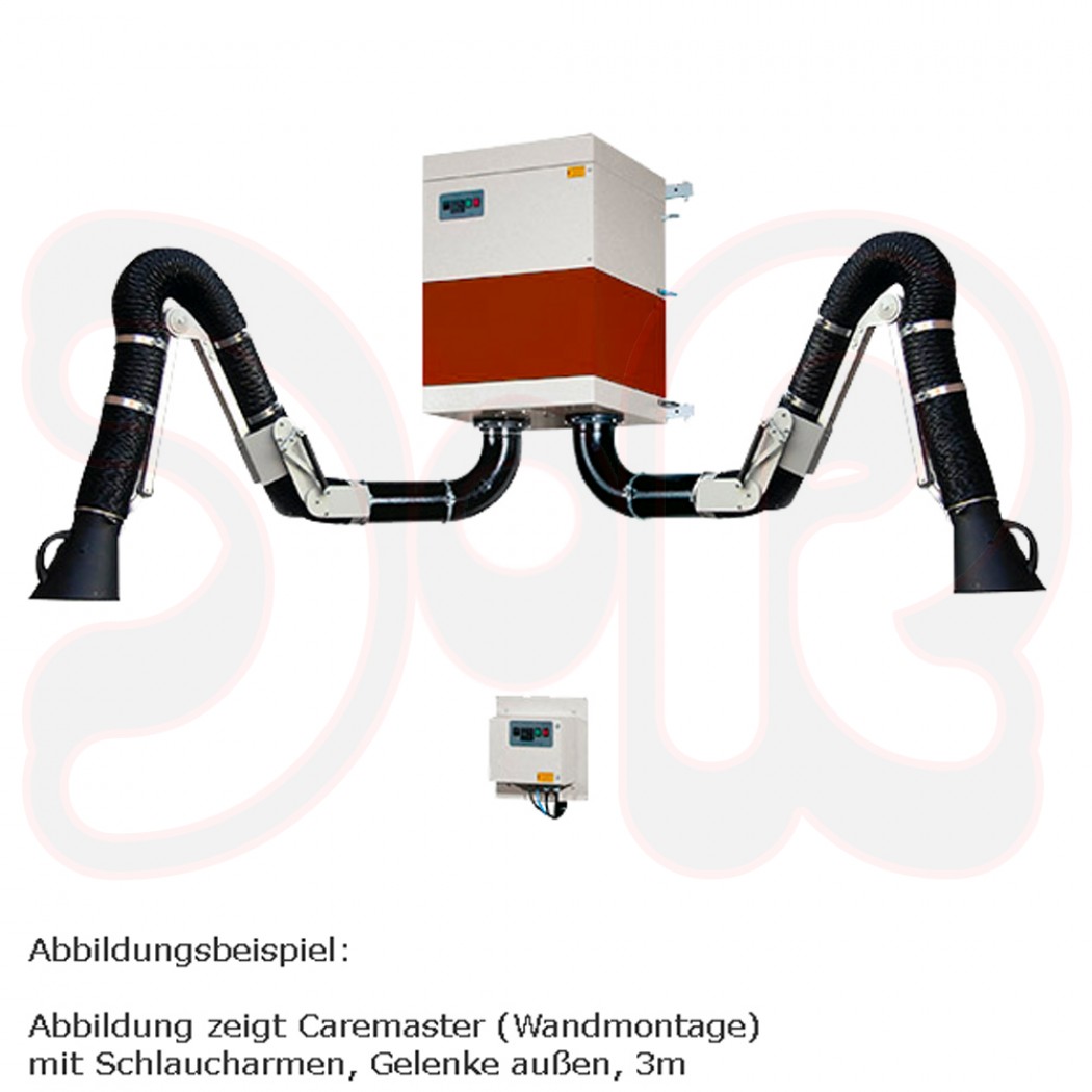 TEKA CAREMASTER Stationäre mechanische Filteranlage mit 2 Absaugelementen 2 x Arm 4 m SAG