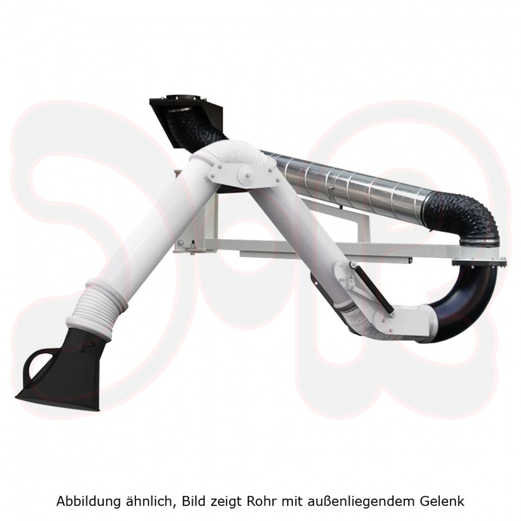 TEKA Absaugarm - 150 mm, 7 m RIG: 4 m Rohr innenliegendes Gelenk, 3 m Wandausleger