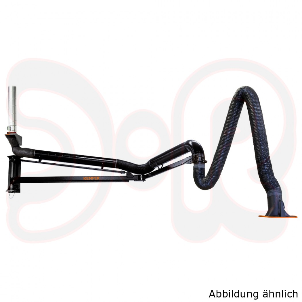 KEMPER Abluftset 3 Gelenke (8m Reichweite), 8m Arm, Schlauchausführung