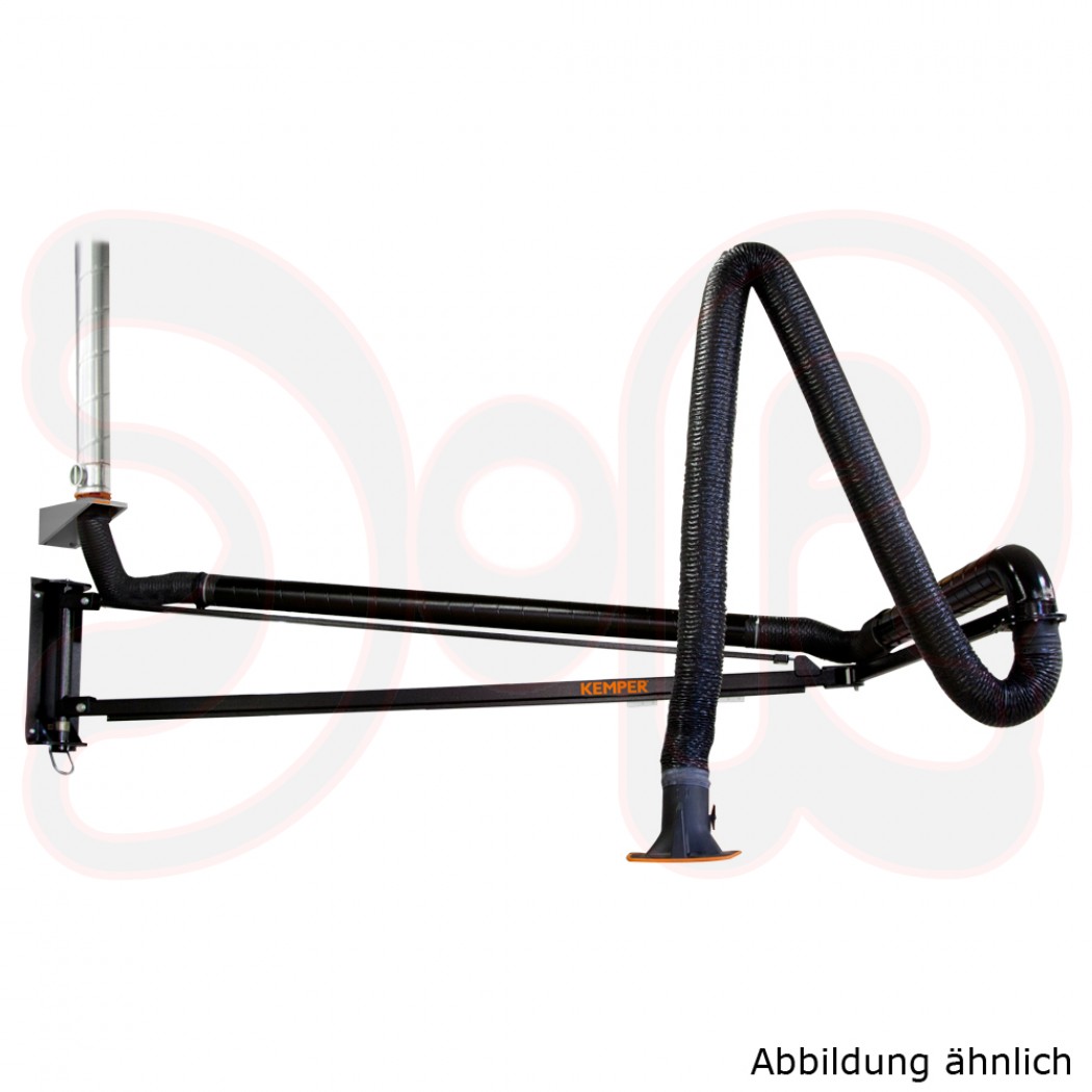KEMPER Abluftset 3 Gelenke (10m Reichweite), 10m Arm, Schlauchausführung