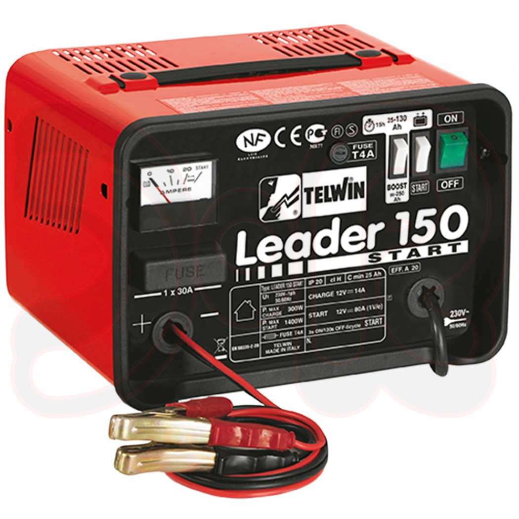 TELWIN Kfz-Ladegerät Leader 150 START 12V, 20/80/140A - für Blei-Säure-Batterien - mit Starthilfe