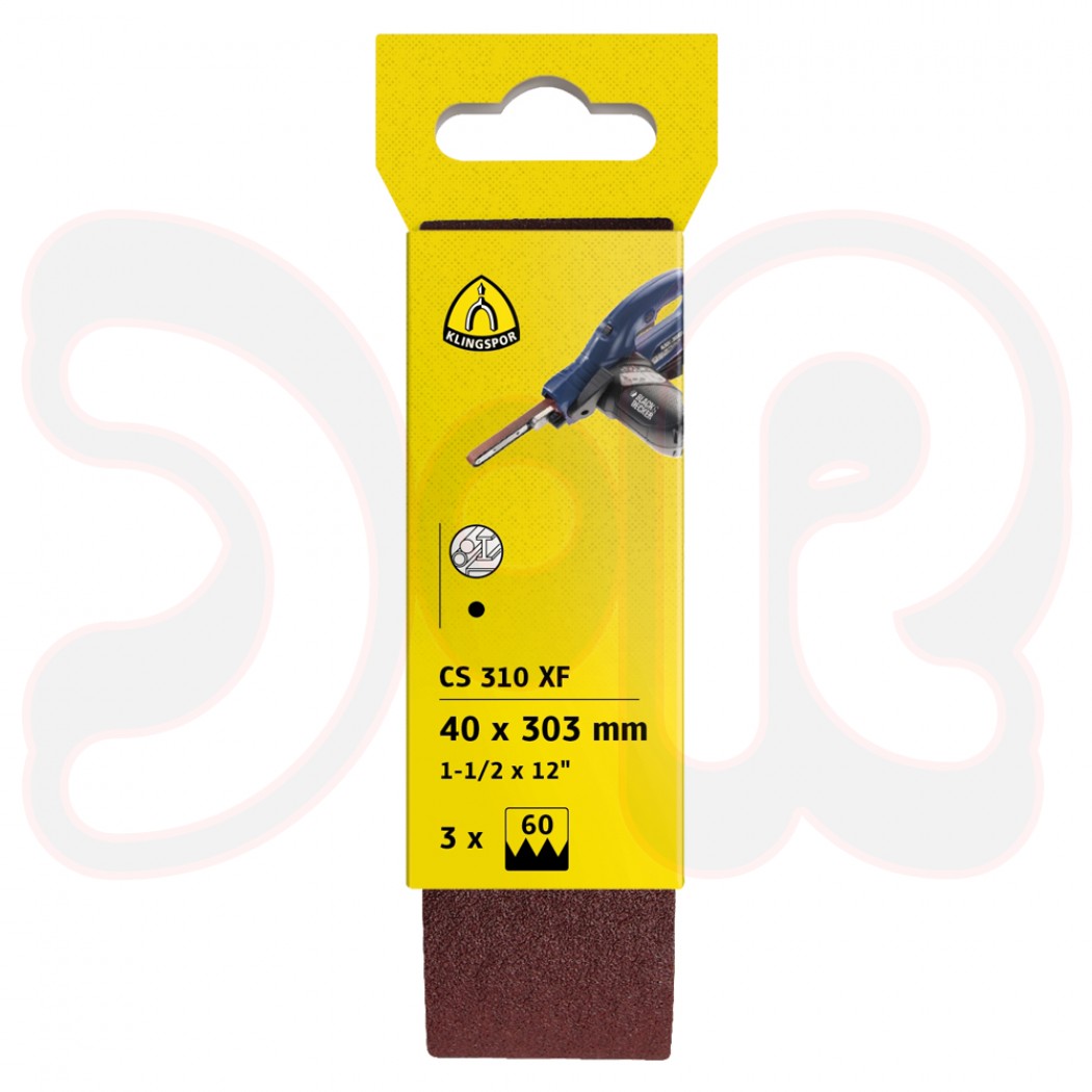 KLINGSPOR CS 310 XF Schleifbänder, 13 x 457 mm, Korn 40 F4G, SB-verpackt im Reiter
