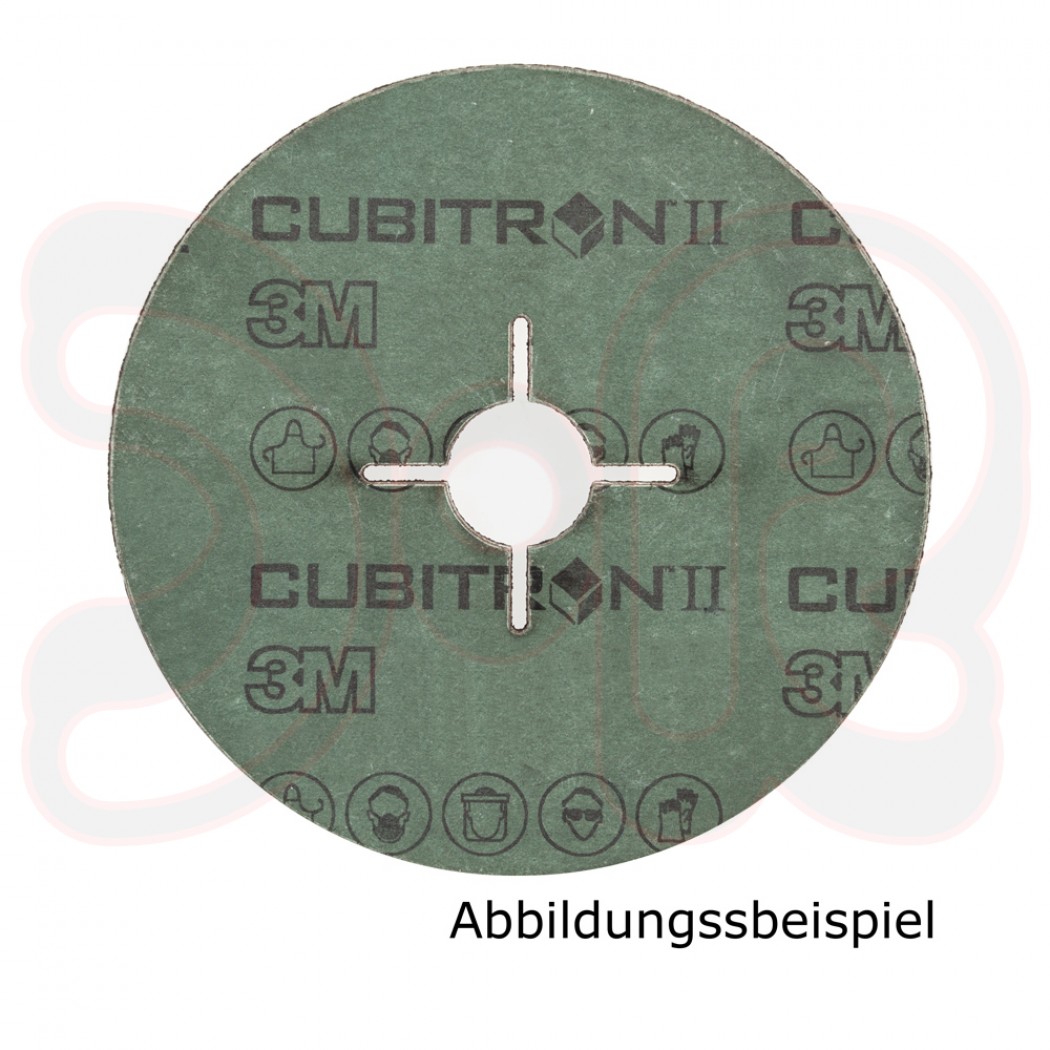 Fiberscheibe 3M Cubitron II 987C f. Edelstahl, Ø 115mm, Innenloch-Ø: 22,23mm