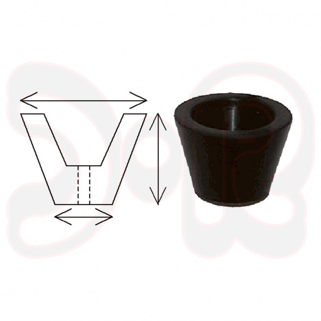 COWIK Silikon Rohrstopfen Typ 3 Ø 80-100mm, 37mm hoch mit Loch Ø 5,0mm temperaturbeständig bis 340°C